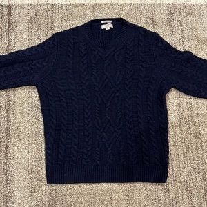 Men’s dark navy blue sweater. Wallace & Barnes is the brand. Size large.